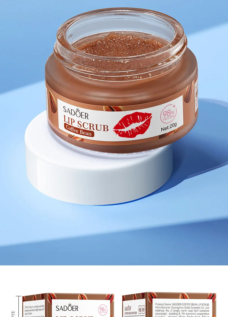 SADOER Fruit Series Strawberry Lip Scrub Dead Skin Moisturizes Brightening Lip Color, Makes Lips Pink