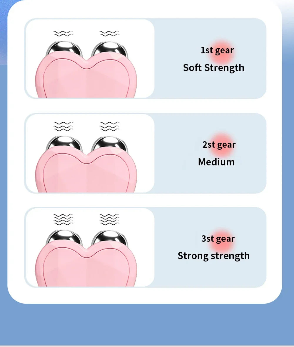 Micro Current Face Beauty Instrument Mini Portable Face Slimming Massager EMS Delicate Contour Lifting Firm Skin Beauty Device