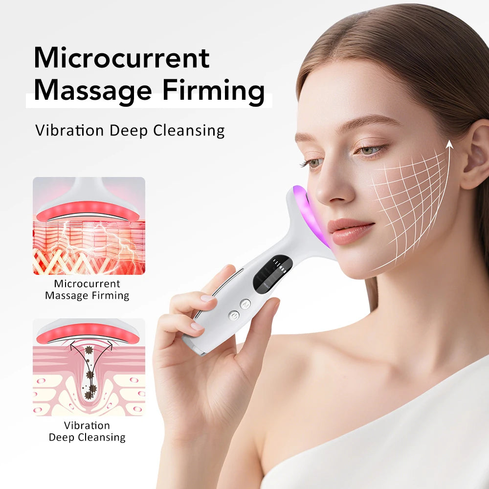 Microcurrent Neck Beauty Device  3 Massage Modes Face Lifting Firming Massage Neck Beauty Instrument Tighten Skin Care Tool