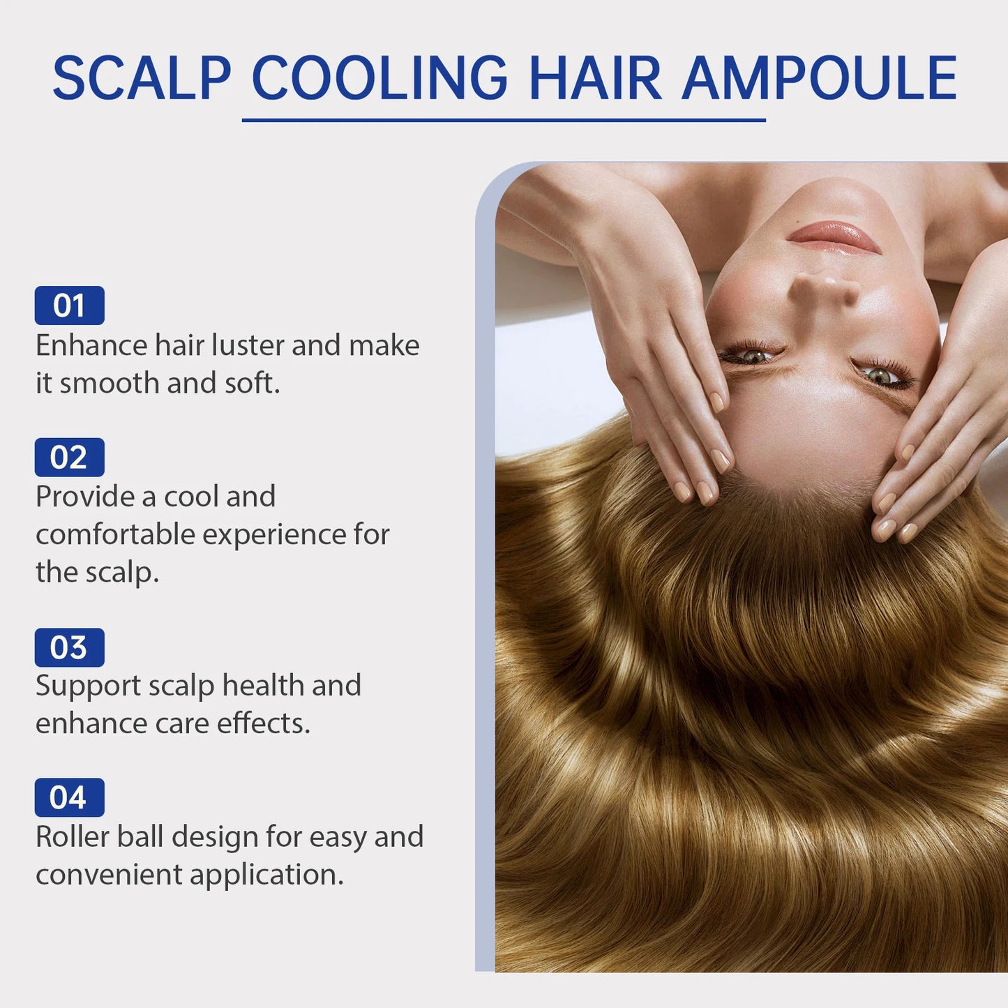 Hair Ampoule Serum Scalpy Hair Growth Serum Roll on for Thicker Refreshing Scalp Treatment Reduces Breakage Hair Care Products