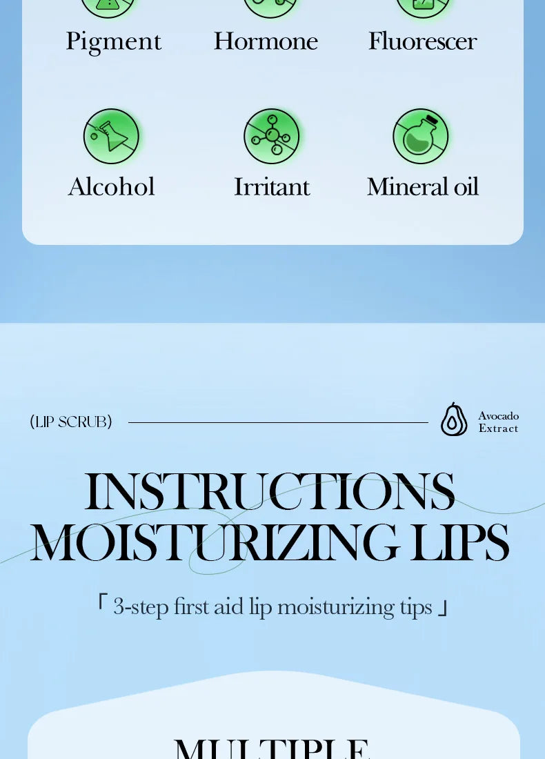 SADOER Fruit Series Strawberry Lip Scrub Dead Skin Moisturizes Brightening Lip Color, Makes Lips Pink
