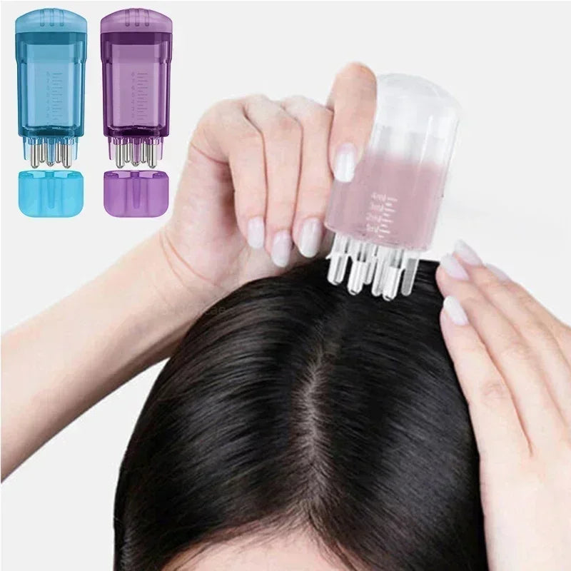 Scalp Liquid Serum Oil Applicator Comb for Hair Scalp Treatment Essential Oil Liquid Guiding Massager Comb Hair Growth Garrafa