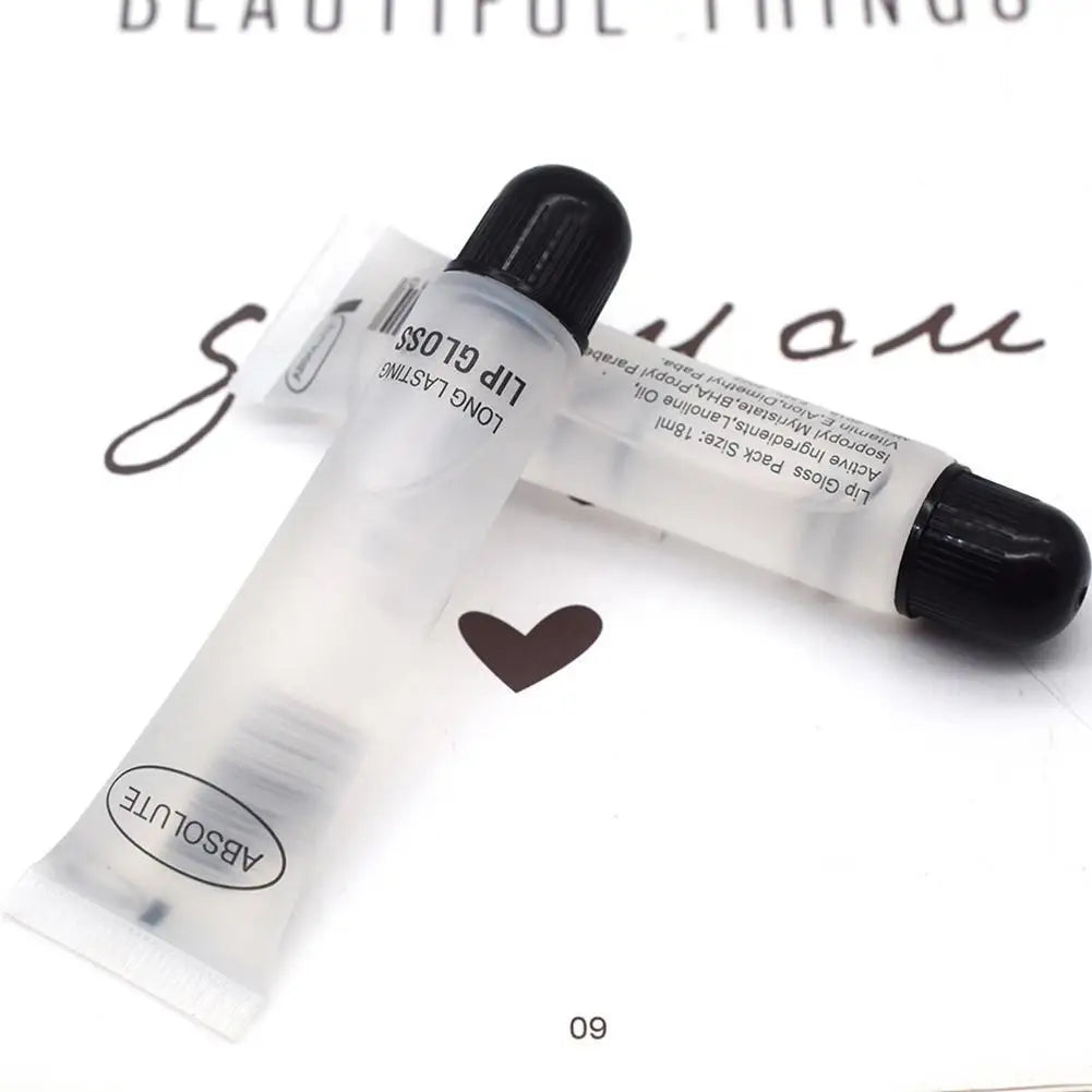 Clear Hydrating Lip Oil in Soft Tube - Moisturizing Treatment to Reduce Lip Lines & Heal Cracked Lips, Non-Sticky 18ML