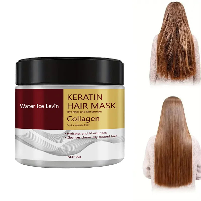 Water Ice Levin Keratin Hair Mask: Deep Hydration & Repair for Dry, Damaged Hair in 10 Minutes