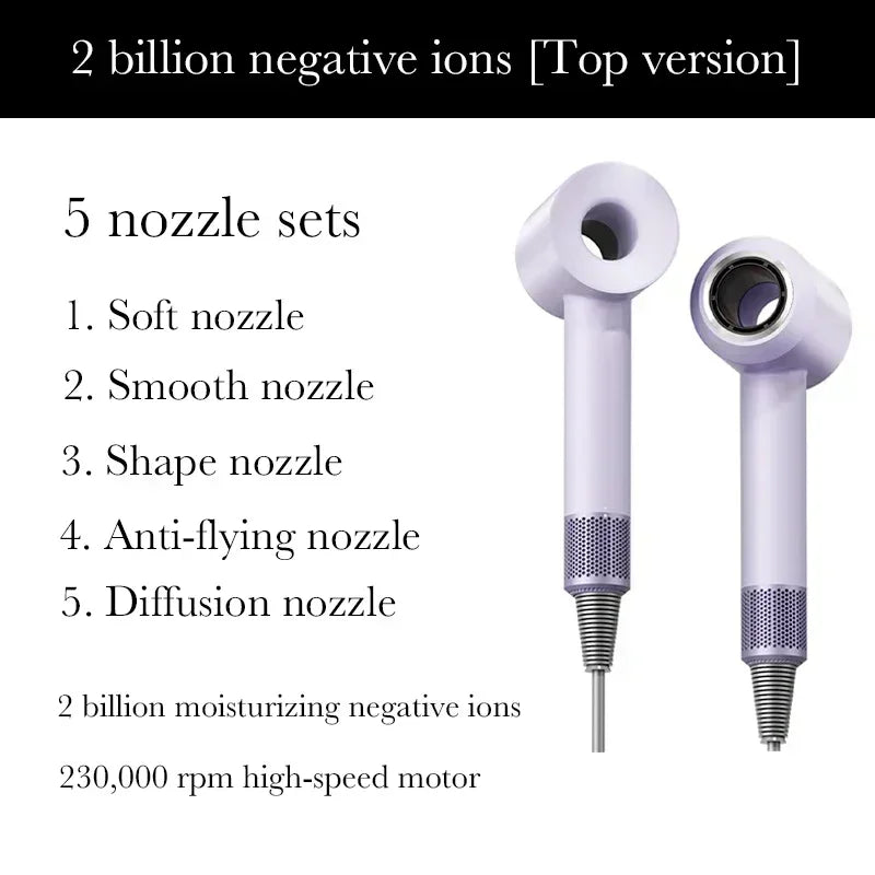 2026 Professional Hair Dryer Fast Dry Ionic Hair Dryer No Hair Flick 1600W High-Speed Blow Dryer for Salon Home Use