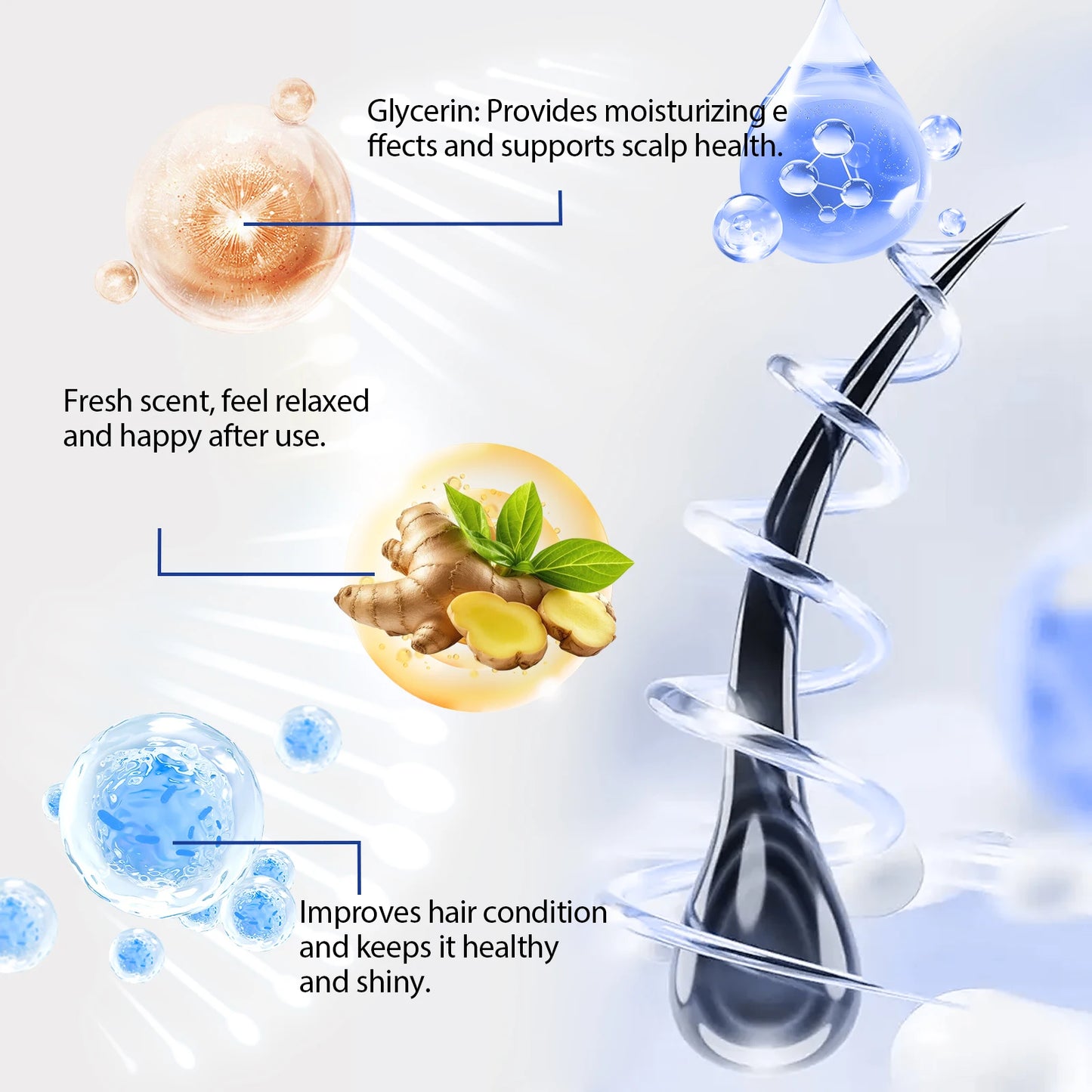 Hair Ampoule Serum Scalpy Hair Growth Serum Roll on for Thicker Refreshing Scalp Treatment Reduces Breakage Hair Care Products