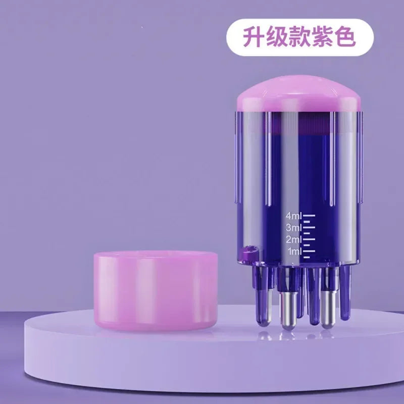 Scalp Liquid Serum Oil Applicator Comb for Hair Scalp Treatment Essential Oil Liquid Guiding Massager Comb Hair Growth Garrafa