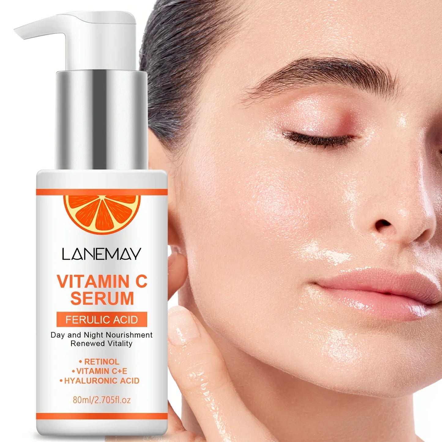 Vitamin C Serum With Ferulic Acid and Hyaluronic Acid - Hydrate & Plump Skin, Restore Radiance, Improve Dull Skin