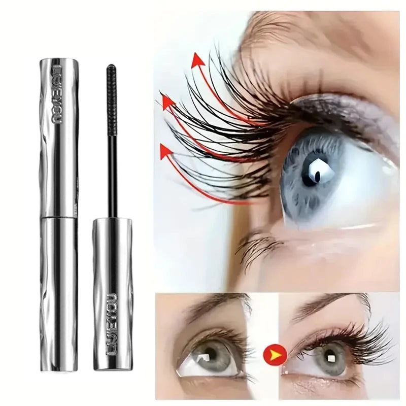 Steel tube mascara waterproof and sweat-proof formula thickens and lengthens the curl, lasting natural full effect, party makeup