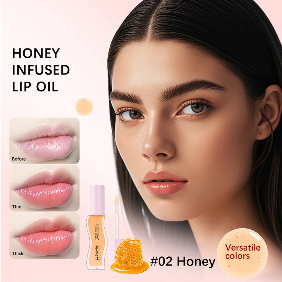 Moisturizing Lip Gloss Oil Nourishes Hydrates Glossy Lips Care Lipstick Plumping Exfoliating Pink Plumping Gloss Oil Makeup