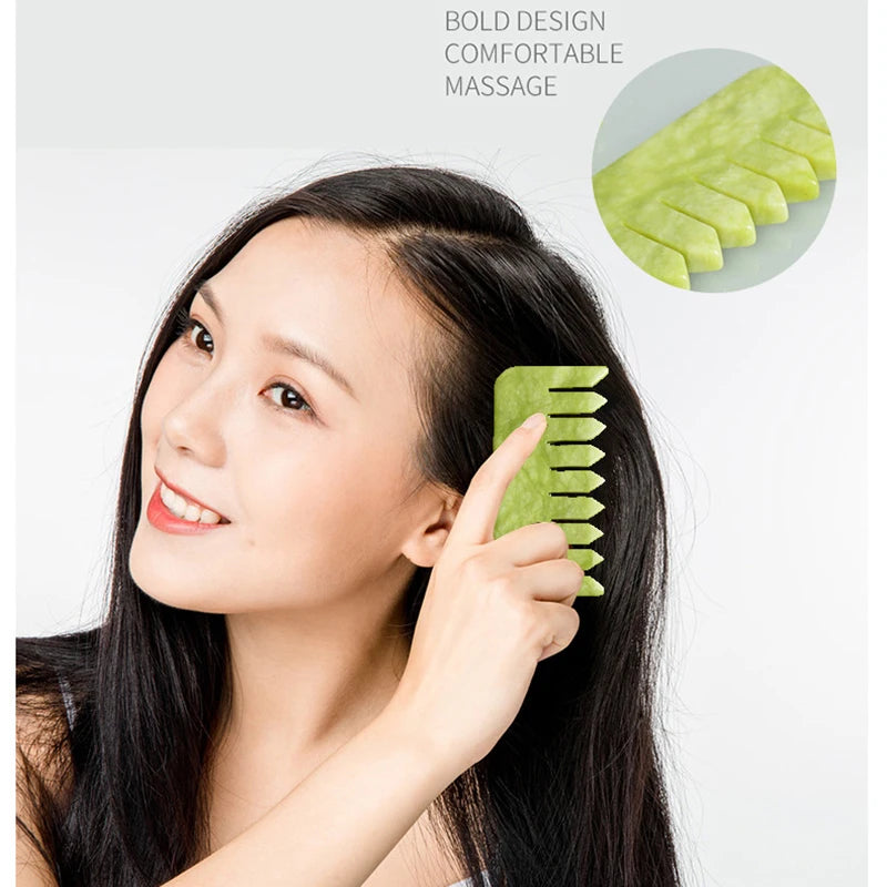 Natural Jade Stone Guasha Board Gouache Scraper For Body Acupoint Press SPA Acupuncture Skin Facial Care Massage Anti Aging Tool