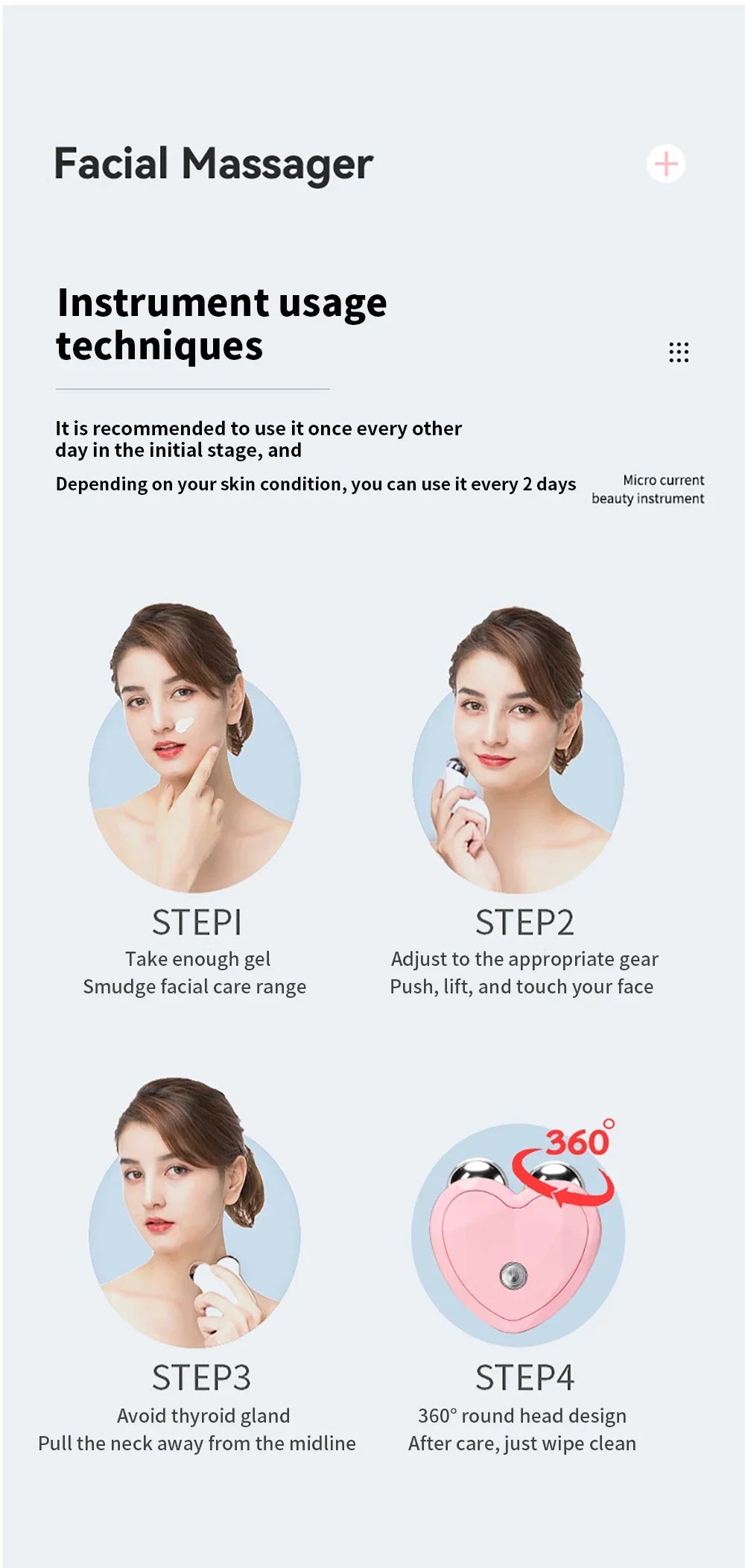 Micro Current Face Beauty Instrument Mini Portable Face Slimming Massager EMS Delicate Contour Lifting Firm Skin Beauty Device