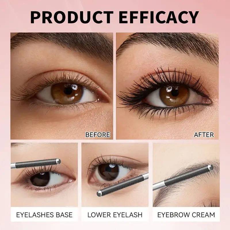 Steel tube mascara waterproof and sweat-proof formula thickens and lengthens the curl, lasting natural full effect, party makeup