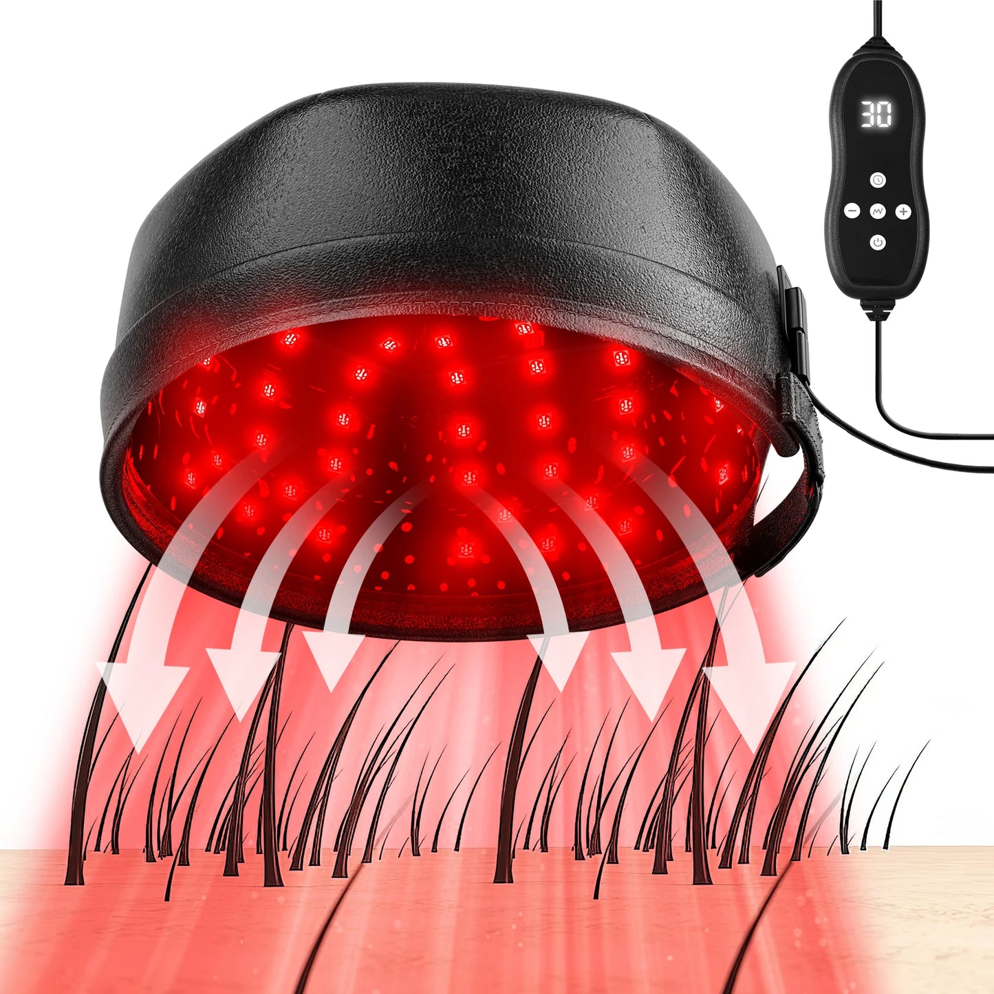 120 Diodes Hair Growth Laser Cap 850nm 660nm Anti Hair Loss Stress Relief Infrared Light Relaxation Therapy 4 Levels Pluse Mode
