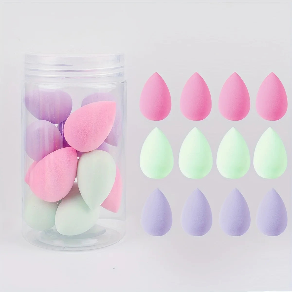 12pcs Mini Makeup Sponges - Soft, Latex-Free Beauty Blenders for Flawless Foundation Application, Wet & Dry Use, Alcohol-Free