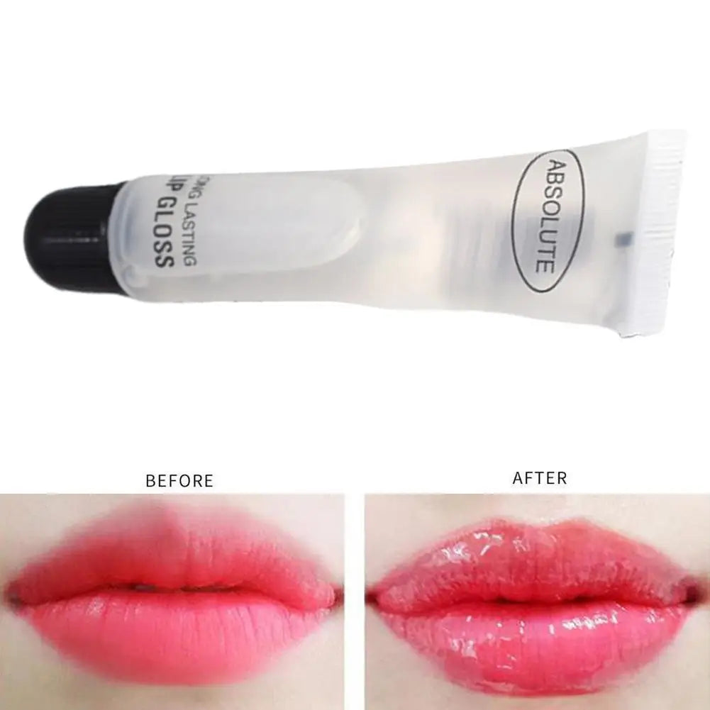 Clear Hydrating Lip Oil in Soft Tube - Moisturizing Treatment to Reduce Lip Lines & Heal Cracked Lips, Non-Sticky 18ML