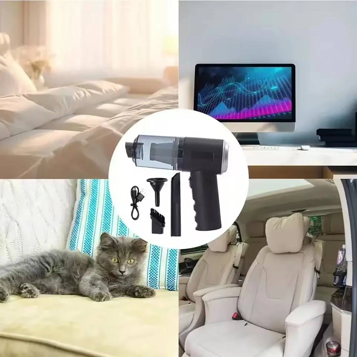 18000PA Car Vacuum Cleaner Mini Portable Duster Handheld Cleaning Machine Home Appliance Powerful Wireless Vacuum Cleaner