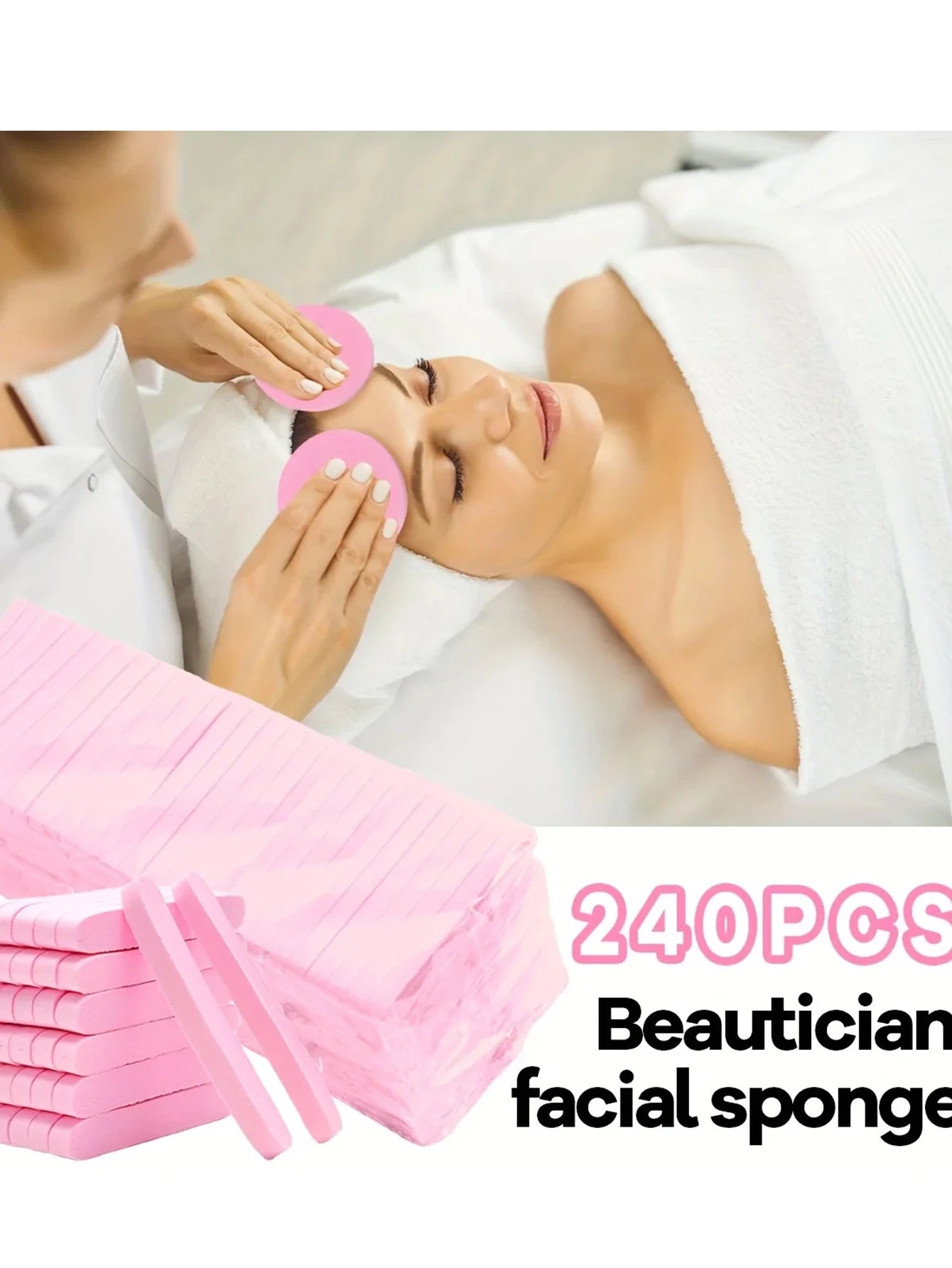 Facial Sponges - 240pcs - Compressed Facial Sponges for Washing The Face, Sponge Pads for Exfoliating Masks, And Makeup Removal.