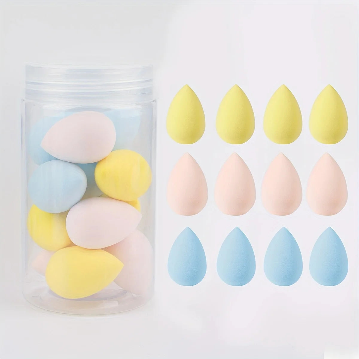 12pcs Mini Makeup Sponges - Soft, Latex-Free Beauty Blenders for Flawless Foundation Application, Wet & Dry Use, Alcohol-Free