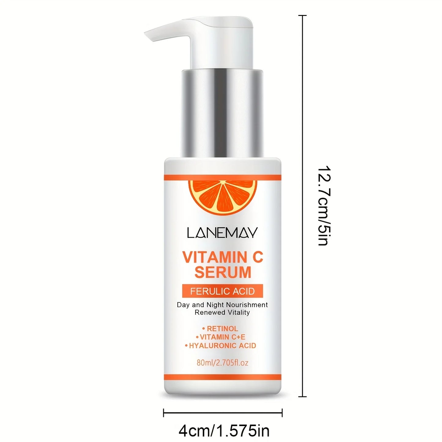 Vitamin C Serum With Ferulic Acid and Hyaluronic Acid - Hydrate & Plump Skin, Restore Radiance, Improve Dull Skin
