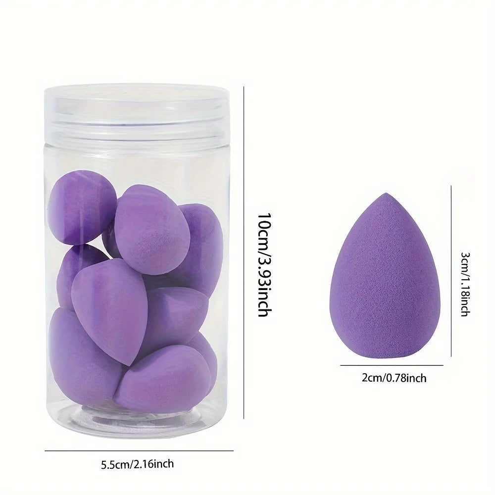 12pcs Mini Makeup Sponges - Soft, Latex-Free Beauty Blenders for Flawless Foundation Application, Wet & Dry Use, Alcohol-Free