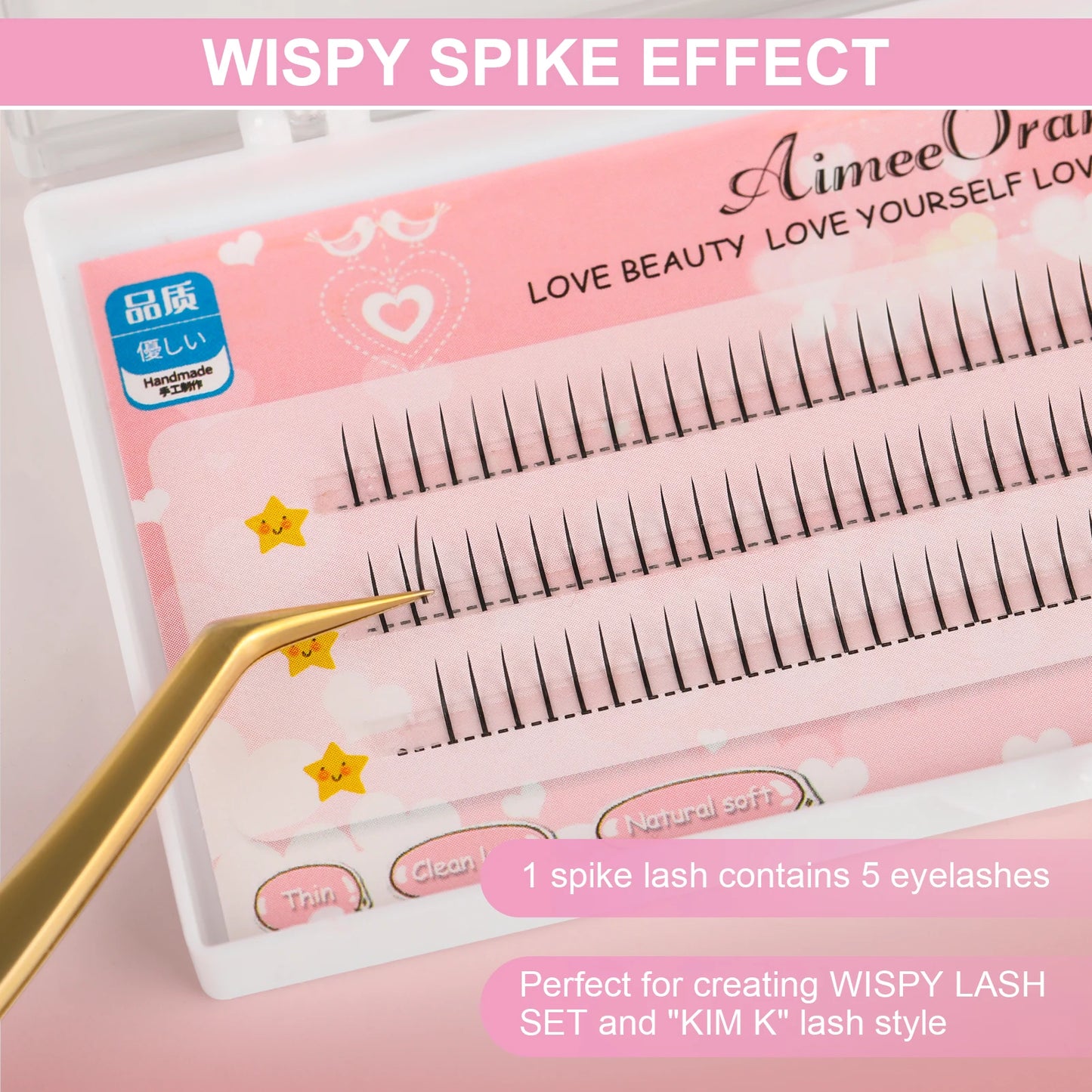 I Shaped Black Lower Eyelash Comic Eye Lashes Natural Bottom Lashes Soft Manga Clusters Lashes for Women Girls