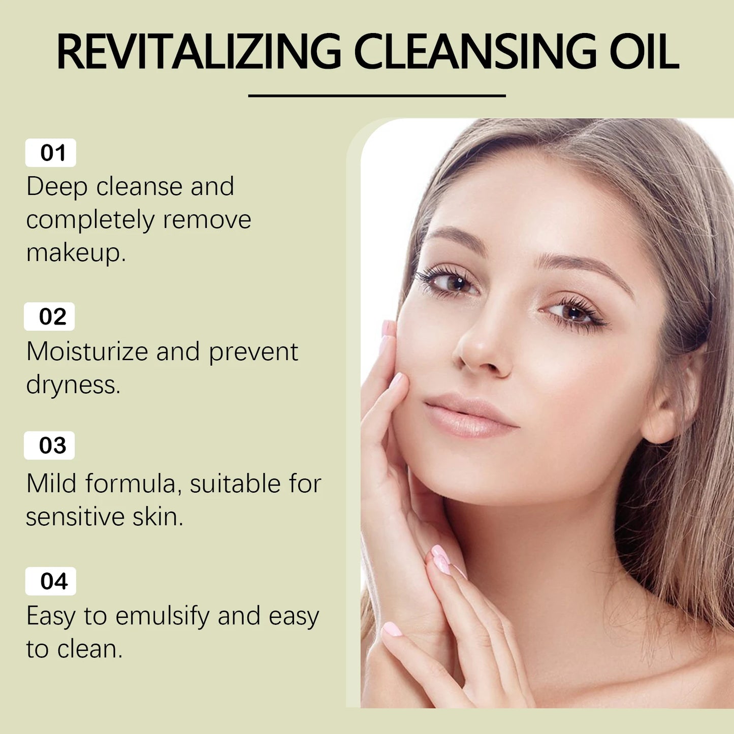 Gentle Cleansing Oil - A Gentle Facial Cleansing Oil for Makeup Removal, Leaving Skin Non-Tight, Moisturizing and Hydrating