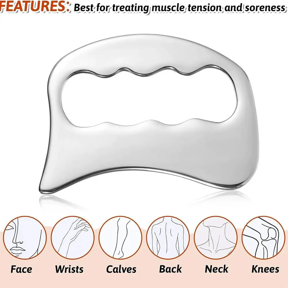 Gua Sha Tool Stainless Steel Muscle Full Body Skin Massage Tool Soft Tissue Myofascial Scraper Stuff Lymphatic Drainage Massager