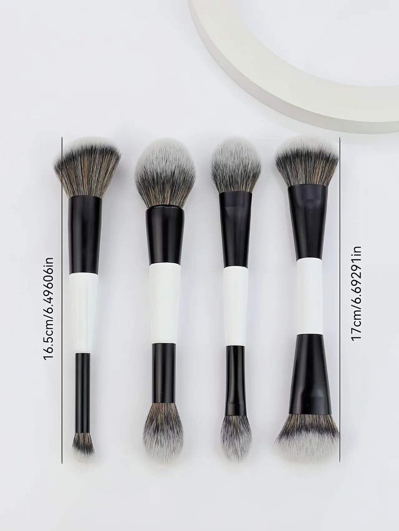 4 Double-Headed Makeup Brushes, Multi-Functional Makeup Brush, Blush Brush, Foundation Brush, Loose Powder Brush, Highlight Brush, Nose Shadow Brush, Concealer Brush, Blush Brush, Gift for Ladies and Girls