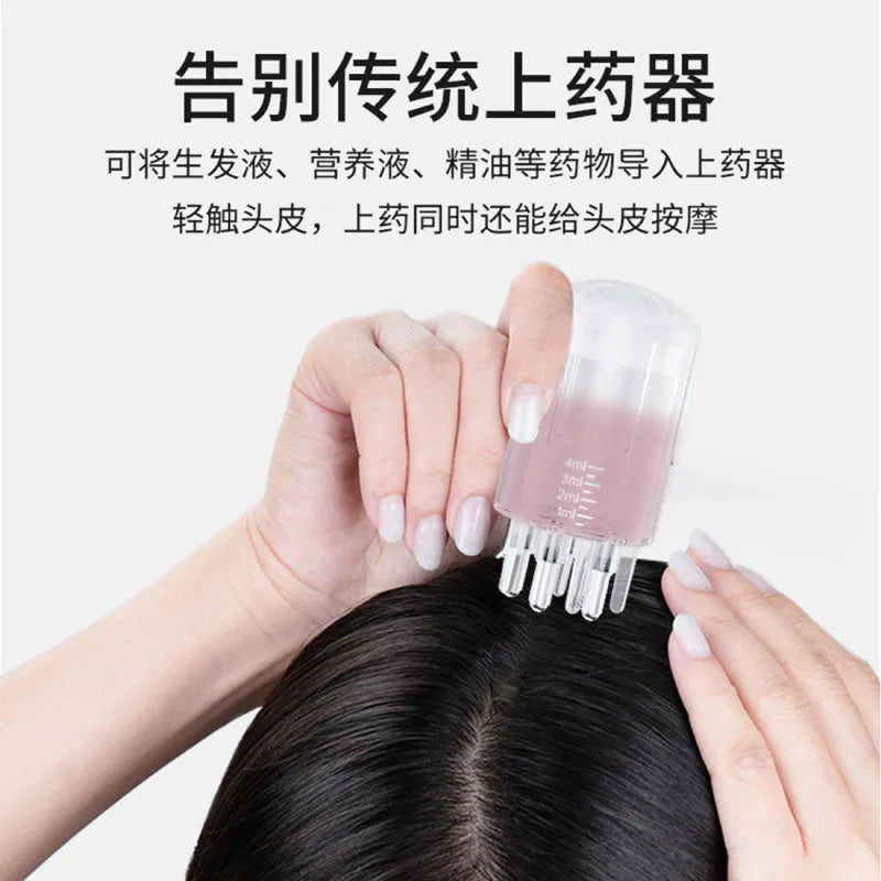 Scalp Liquid Serum Oil Applicator Comb for Hair Scalp Treatment Essential Oil Liquid Guiding Massager Comb Hair Growth Garrafa
