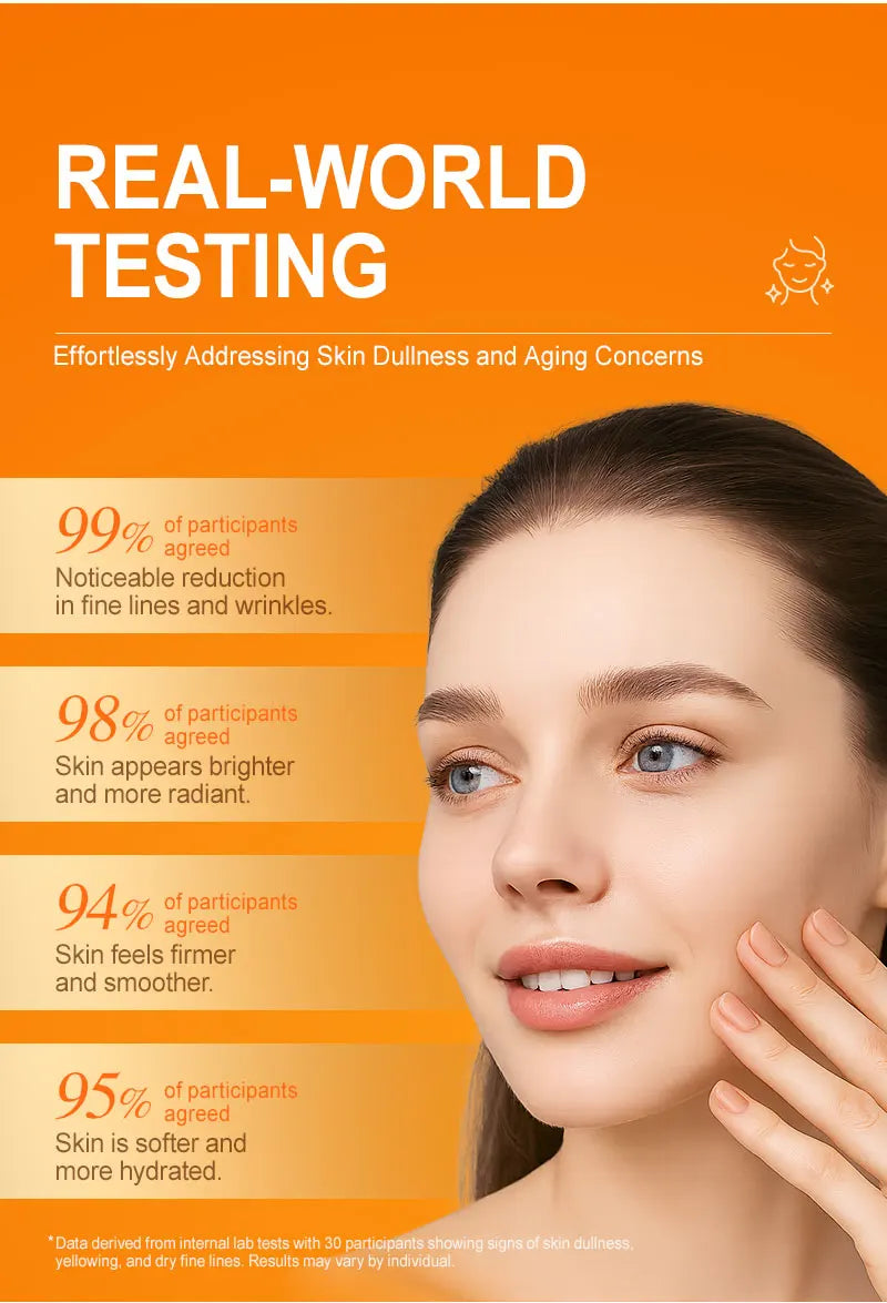 Vitamin C Face Serum Whitening Dark Spot Removal Hyaluronic Acid Facial Essence Skin Care Products 30ML