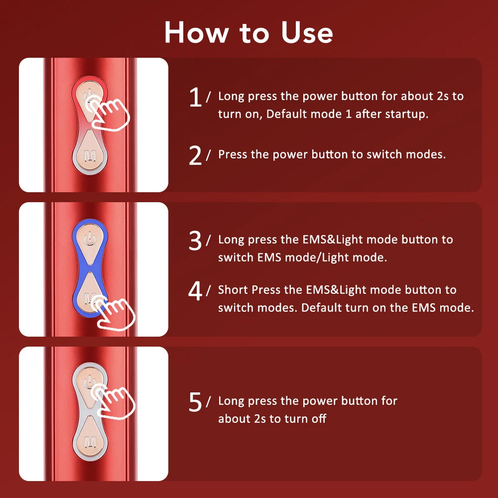 Electric Laser Hair Growth Comb Wireless Infrared Ray Massage Comb Hair Brush Anti Hair-loss Red and Blue light Head Massager