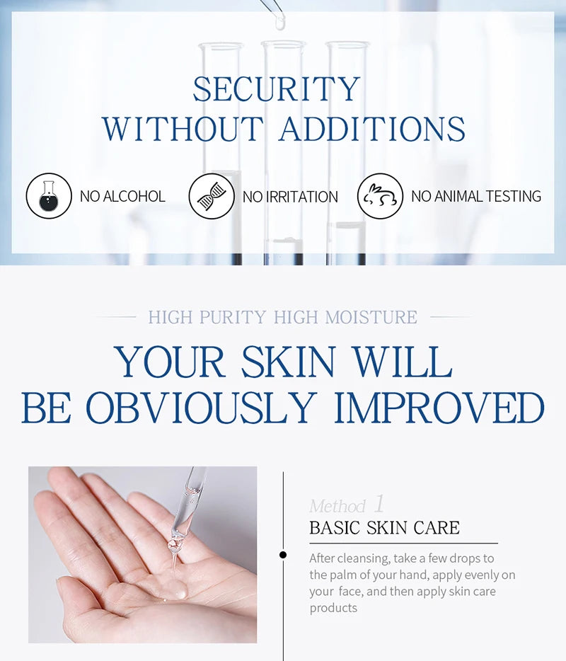 100ML Hyaluronic Acid Moisturizing Serum Face Essence Shrink Pores Brightening Lifting Facial Serum Skin Care