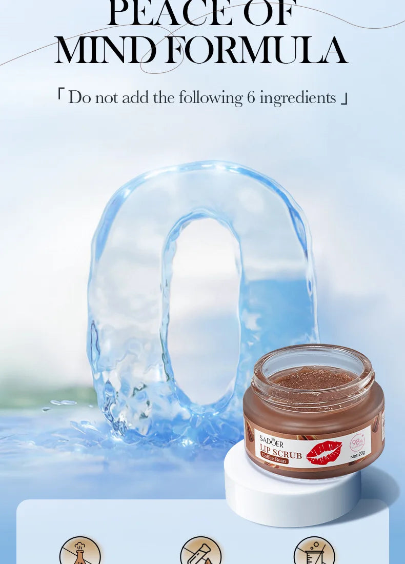 SADOER Fruit Series Strawberry Lip Scrub Dead Skin Moisturizes Brightening Lip Color, Makes Lips Pink