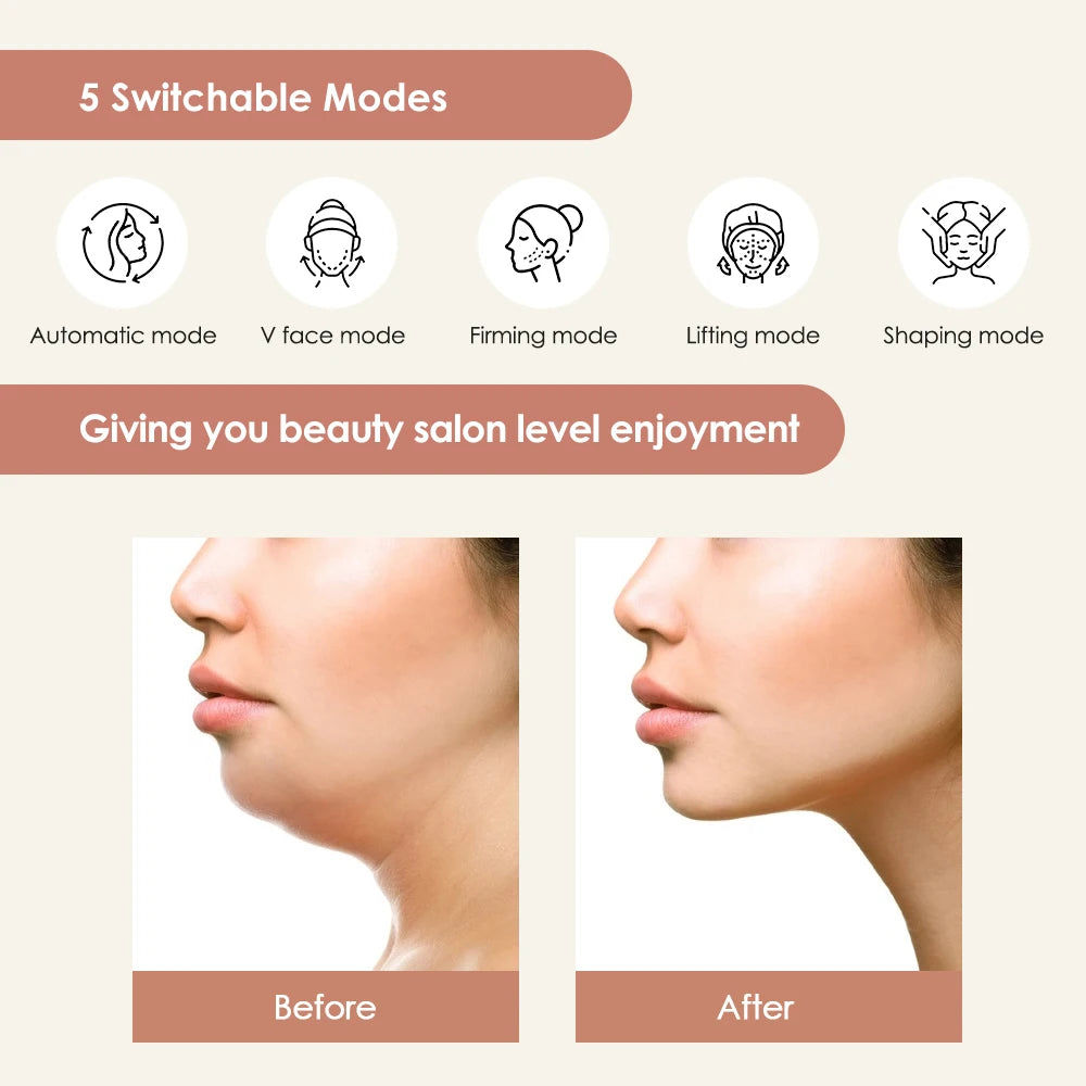 V-Face Beauty Device Micro-current Face Shaping Machine for Facial Lifting and Firming Intelligent Facial Massager USB Charging