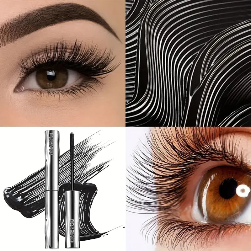 Steel tube mascara waterproof and sweat-proof formula thickens and lengthens the curl, lasting natural full effect, party makeup