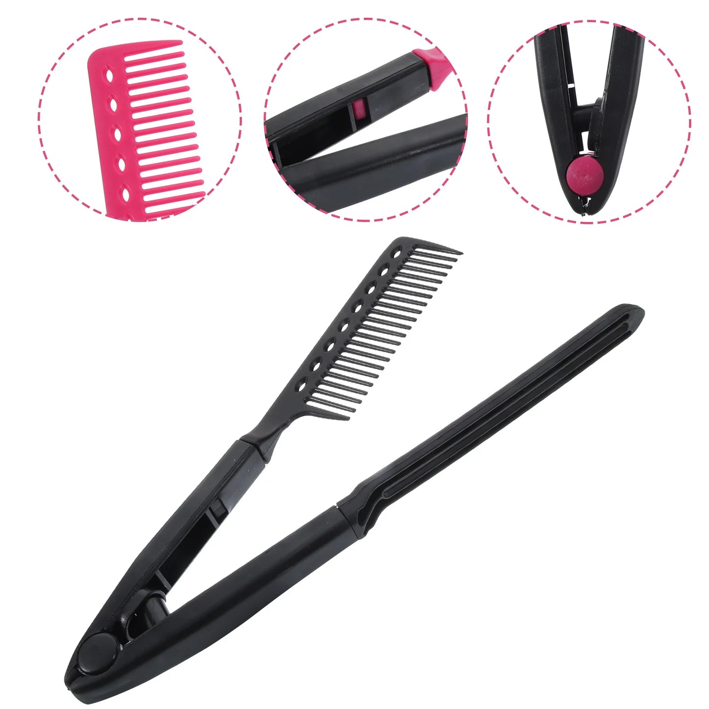Hair Straighteners Straightening Comb for Women with Brush Folding Hairdressing