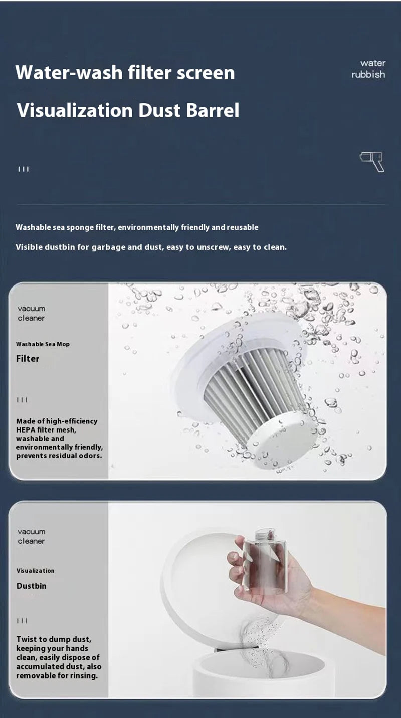 18000PA Car Vacuum Cleaner Mini Portable Duster Handheld Cleaning Machine Home Appliance Powerful Wireless Vacuum Cleaner