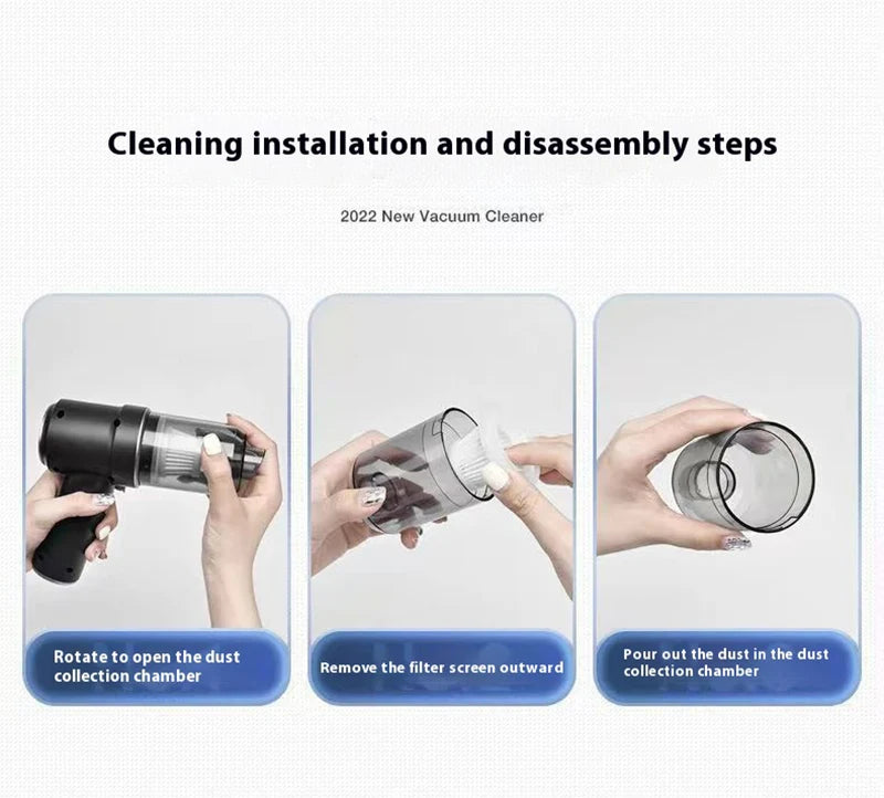 18000PA Car Vacuum Cleaner Mini Portable Duster Handheld Cleaning Machine Home Appliance Powerful Wireless Vacuum Cleaner