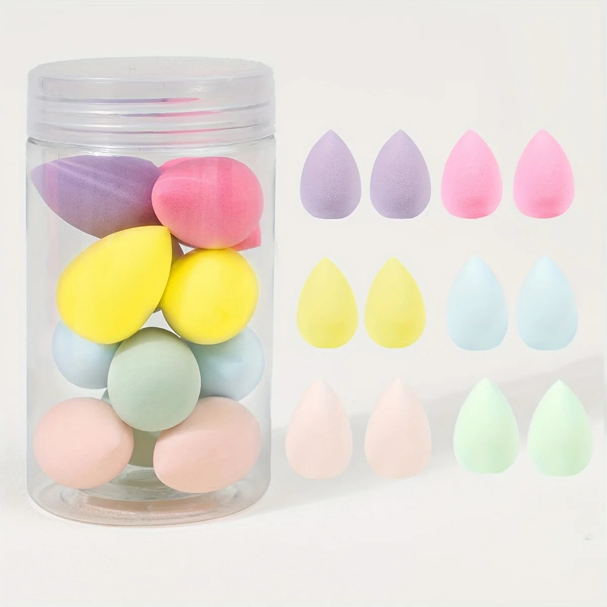 12pcs Mini Makeup Sponges - Soft, Latex-Free Beauty Blenders for Flawless Foundation Application, Wet & Dry Use, Alcohol-Free