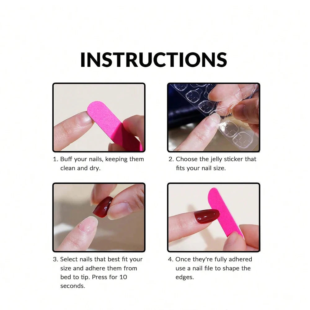 Simple wine red French false nails, European and American light luxury style ins nail enhancement, detachable nail patches