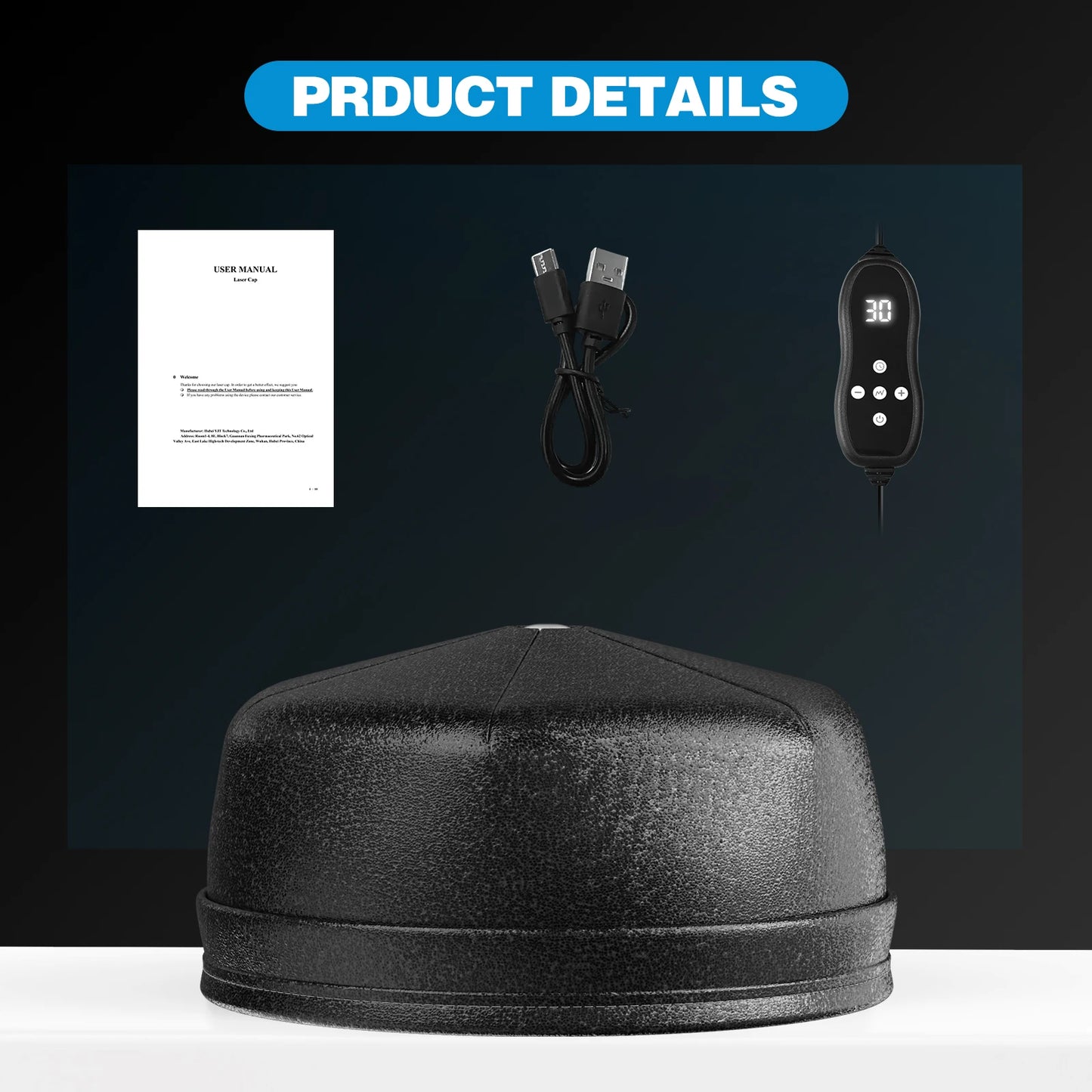 120 Diodes Hair Growth Laser Cap 850nm 660nm Anti Hair Loss Stress Relief Infrared Light Relaxation Therapy 4 Levels Pluse Mode