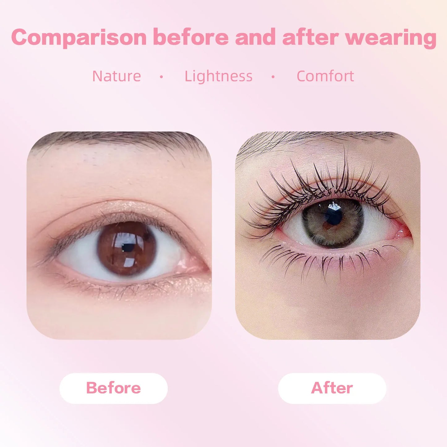 I Shaped Black Lower Eyelash Comic Eye Lashes Natural Bottom Lashes Soft Manga Clusters Lashes for Women Girls