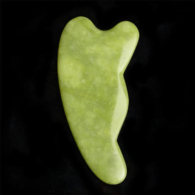 Natural Jade Stone Guasha Board Gouache Scraper For Body Acupoint Press SPA Acupuncture Skin Facial Care Massage Anti Aging Tool