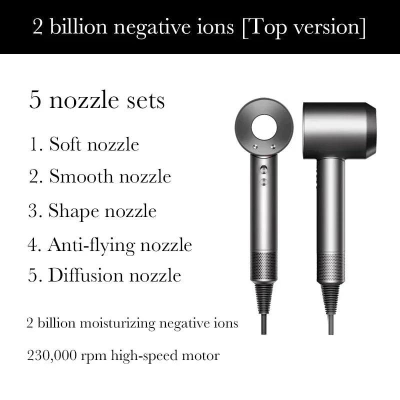 2026 Professional Hair Dryer Fast Dry Ionic Hair Dryer No Hair Flick 1600W High-Speed Blow Dryer for Salon Home Use