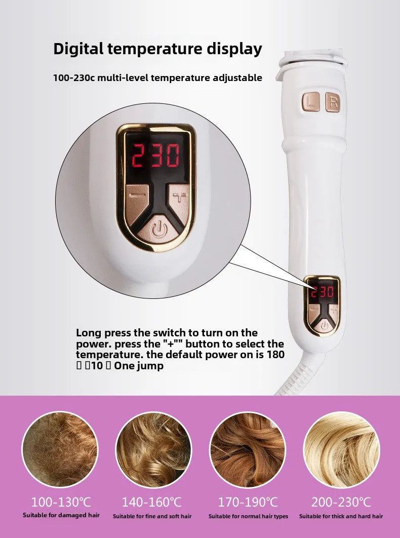 Automatic Hair Curler 1.1inches Rotating Curling Iron with LED Display Fast Heating Curling Wand Hair Curler for Home&Travel Use