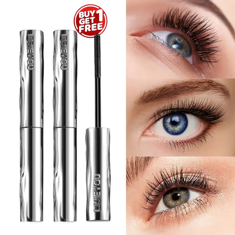 Steel tube mascara waterproof and sweat-proof formula thickens and lengthens the curl, lasting natural full effect, party makeup