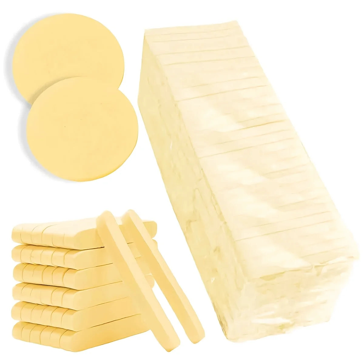Facial Sponges - 240pcs - Compressed Facial Sponges for Washing The Face, Sponge Pads for Exfoliating Masks, And Makeup Removal.