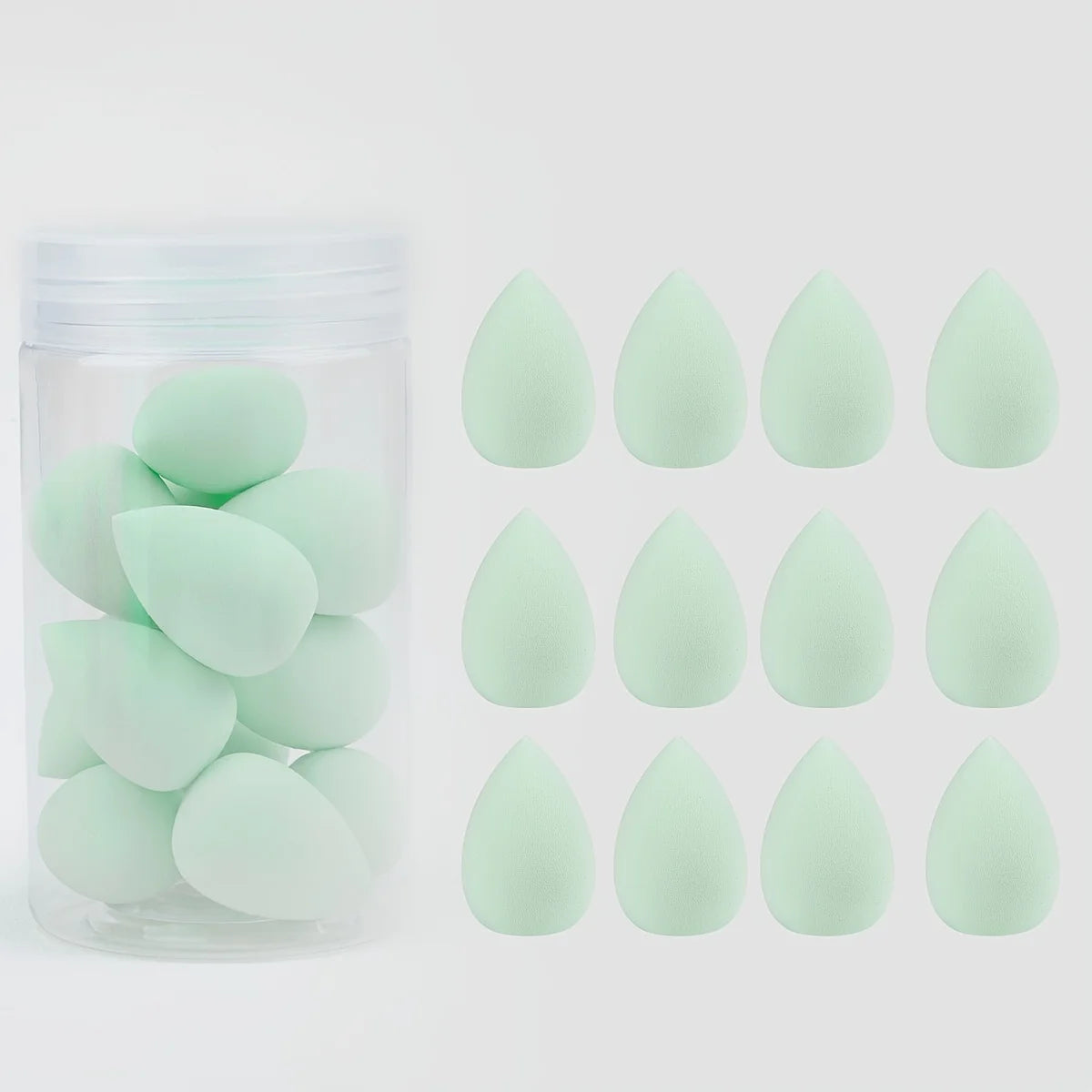 12pcs Mini Makeup Sponges - Soft, Latex-Free Beauty Blenders for Flawless Foundation Application, Wet & Dry Use, Alcohol-Free