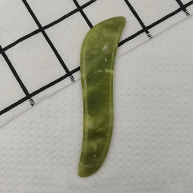 Natural Jade Stone Guasha Board Gouache Scraper For Body Acupoint Press SPA Acupuncture Skin Facial Care Massage Anti Aging Tool